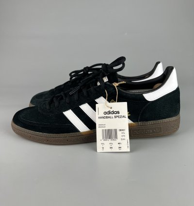 Adidas Handball Spezial Black White Suede Sneakers Us12