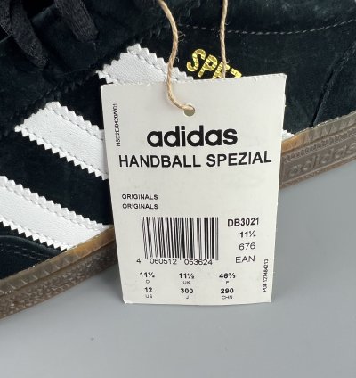 Adidas Handball Spezial Black White Suede Sneakers Us12