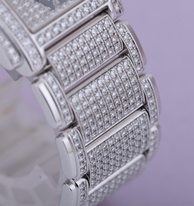 Patek Philippe Twenty 4 Ref 4908 50g 18k White Gold Full Pav Diamonds