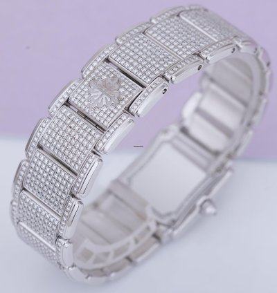 Patek Philippe Twenty 4 Ref 4908 50g 18k White Gold Full Pav Diamonds