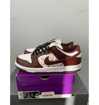 Nike Sb Dunk Low Supreme Stars Barkroot Brown Size 9 5 New