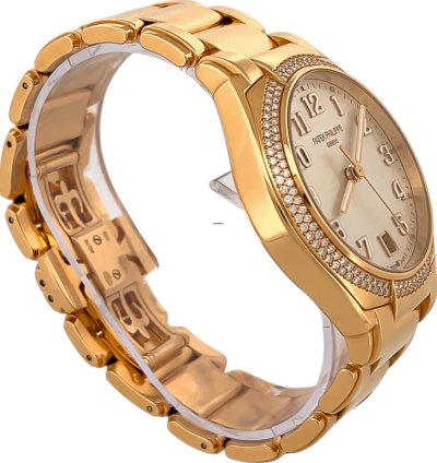 Patek Philippe Twenty 4 Rose Gold Automatic 36mm Diamond Bezel 2022 Box Papers