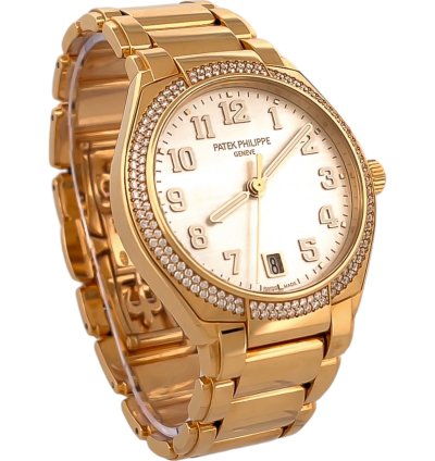 Patek Philippe Twenty 4 Rose Gold Automatic 36mm Diamond Bezel 2022 Box Papers