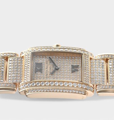 Patek Philippe Twenty 4 Rose Gold Diamonds Quartz 26 3x22mm Box 4910 50r-001