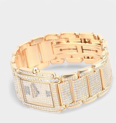 Patek Philippe Twenty 4 Rose Gold Diamonds Quartz 26 3x22mm Box 4910 50r-001