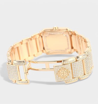Patek Philippe Twenty 4 Rose Gold Diamonds Quartz 26 3x22mm Box 4910 50r-001