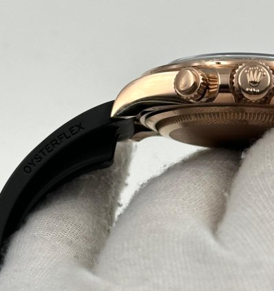 Rolex Daytona Unworn Cosmograph Daytona 40mm Black Dial Rose Gold Oysterflex 126515ln Box Papers 2024