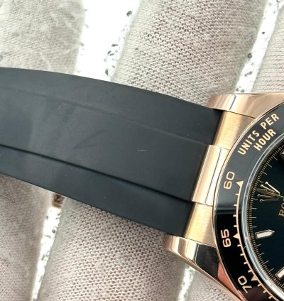 Rolex Daytona Unworn Cosmograph Daytona 40mm Black Dial Rose Gold Oysterflex 126515ln Box Papers 2024
