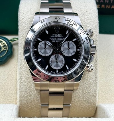 Rolex Daytona Unworn Cosmograph Daytona 40mm Black Dial White Gold Bracelet 126509 Box Papers 2024