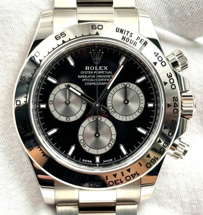 Rolex Daytona Unworn Cosmograph Daytona 40mm Black Dial White Gold Bracelet 126509 Box Papers 2024