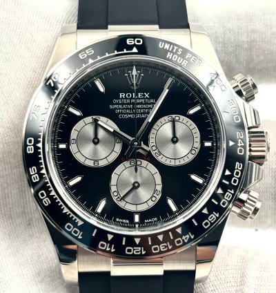 Rolex Daytona Unworn Cosmograph Daytona 40mm Black Dial White Gold Oysterflex 126519ln Box Papers 2025