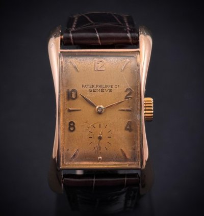 Patek Philippe Vintage Golden Banana Marilyn Monroe 18k Rose Gold Vintage Full Set Box Papers