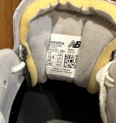 New Balance 2002r Protection Pack Rain Cloud Size 11