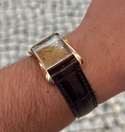 Patek Philippe Vintage Golden Banana Marilyn Monroe 18k Rose Gold Vintage Full Set Box Papers