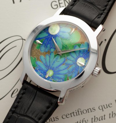 Patek Philippe White Gold Flower Handcraft Ref 5075