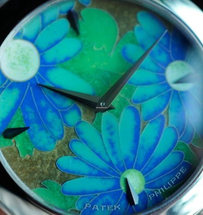 Patek Philippe White Gold Flower Handcraft Ref 5075