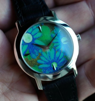 Patek Philippe White Gold Flower Handcraft Ref 5075