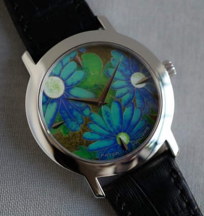 Patek Philippe White Gold Flower Handcraft Ref 5075
