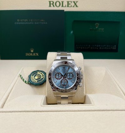 Rolex Daytona Unworn Cosmograph Daytona 40mm Ice Blue Dial Platinum Bracelet 126506 Box Papers 2025