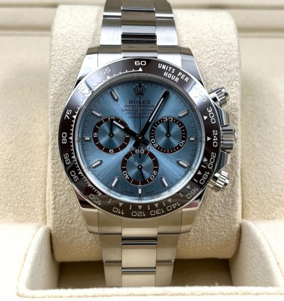 Rolex Daytona Unworn Cosmograph Daytona 40mm Ice Blue Dial Platinum Bracelet 126506 Box Papers 2025