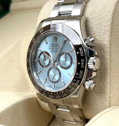 Rolex Daytona Unworn Cosmograph Daytona 40mm Ice Blue Dial Platinum Bracelet 126506 Box Papers 2025