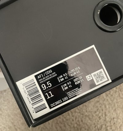 Nike Air Force 1 Mid Comme Des Garcons Cdg White Size 9 5