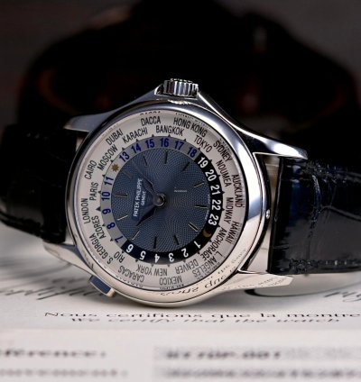 Patek Philippe World Time 5110p-001 Mit Box Papieren Aus Dem Jahr 2002