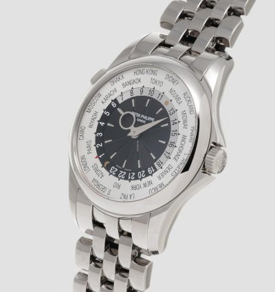 Patek Philippe World Time 5130 1g 18k White Gold 18k White Gold Bracelet Description