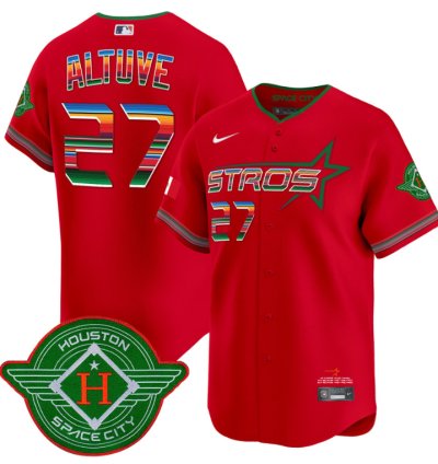 José Altuve Jersey 27 Astros 2025 City Connect Mexico Vapor Premier Limited Stitched Red