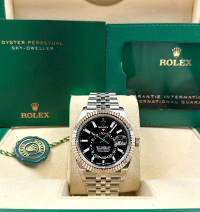 Rolex Sky-dweller Unworn Sky-dweller 42mm Black Dial Jubilee Bracelet 336934 Box Papers 2025