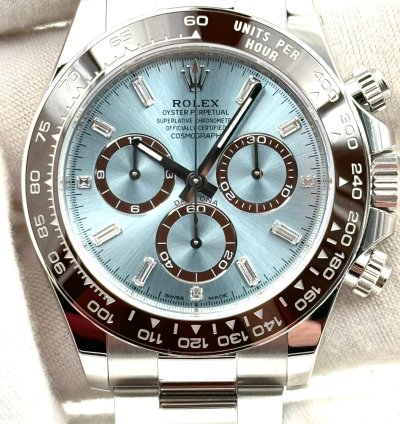 Rolex Daytona Unworn Cosmograph Daytona Ice Blue Baguette Dial Platinum 126506a Box Papers 2025