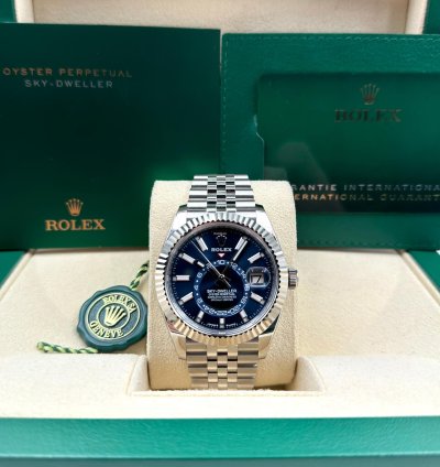 Rolex Sky-dweller Unworn Sky-dweller 42mm Blue Dial Jubilee Bracelet 336934 Box Papers 2024