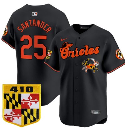 Anthony Santander Jersey 25 Baltimore Orioles 410 Chesapeake Crab Patch Limited Stitched Black