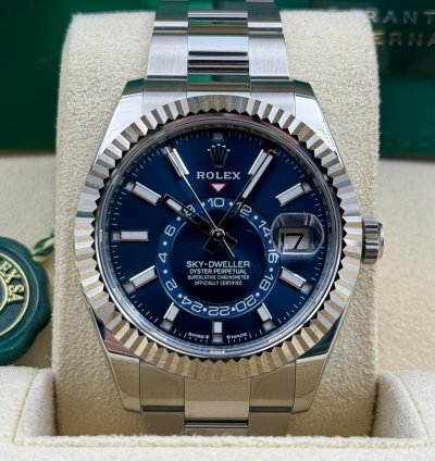 Rolex Sky-dweller Unworn Sky-dweller 42mm Blue Dial Oyster Bracelet 336934 Box Papers 2024