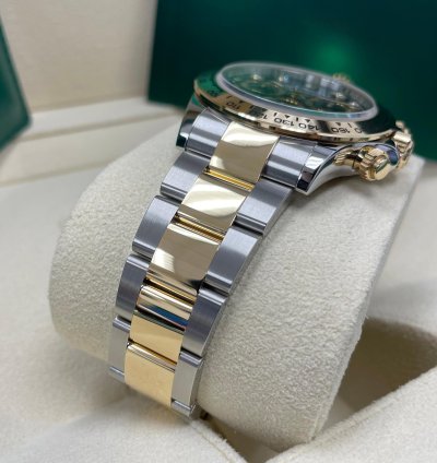 Rolex Daytona Unworn Daytona 116503 40mm Two Tone Yellow Gold Black Diamond Dial Complete Set
