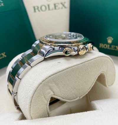 Rolex Daytona Unworn Daytona 116503 40mm Two Tone Yellow Gold Black Diamond Dial Complete Set