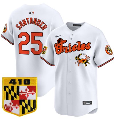 Anthony Santander Jersey 25 Baltimore Orioles 410 Chesapeake Crab Patch Limited Stitched White