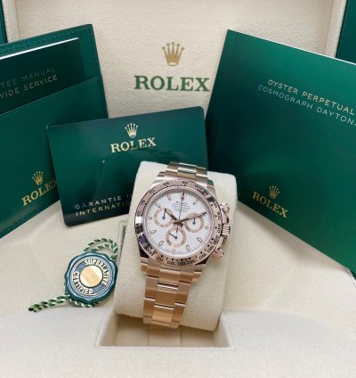 Rolex Daytona Unworn Daytona 116505 Ivory White Dial 18k Rose Gold Oyster Bracelet 40mm