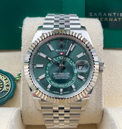 Rolex Sky-dweller Unworn Sky-dweller 42mm Green Dial Jubilee Bracelet 336934 Box Papers 2025