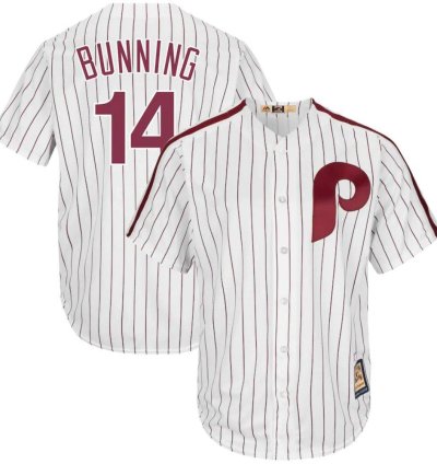 Philadelphia Phillies Jim Bunning White Throwback Jersey
