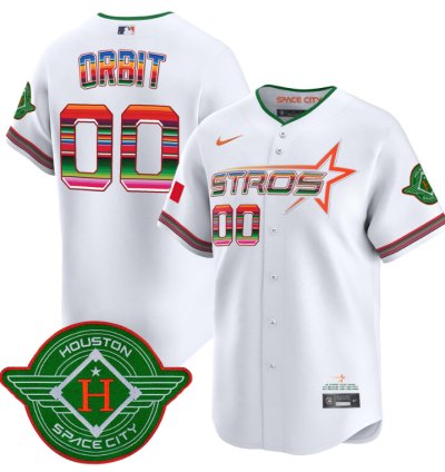Orbit Jersey 00 Astros 2025 City Connect Mexico Vapor Premier Limited Stitched White