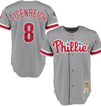 Philadelphia Phillies Jim Eisenreich Gray 1993 Throwback Jersey