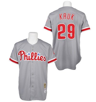 Philadelphia Phillies John Kruk Gray Throwback Jersey