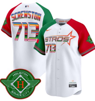 Screwston Jersey 713 Astros 2025 City Connect Mexico Vapor Premier Limited Stitched Alternate