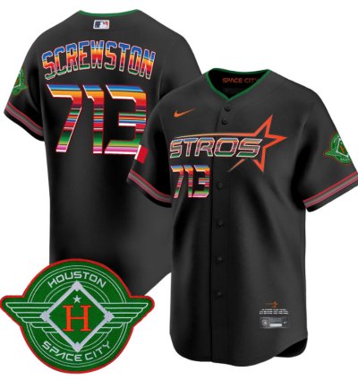 Screwston Jersey 713 Astros 2025 City Connect Mexico Vapor Premier Limited Stitched Black