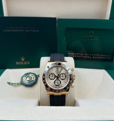 Rolex Daytona Unworn Daytona 40mm Champagne Dial Yellow Gold Oysterflex 126518ln Box Papers 2024