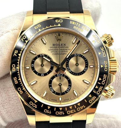 Rolex Daytona Unworn Daytona 40mm Champagne Dial Yellow Gold Oysterflex 126518ln Box Papers 2024