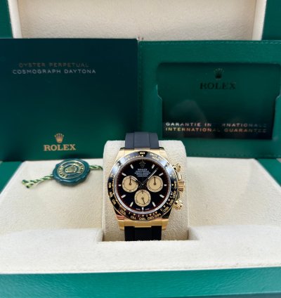 Rolex Daytona Unworn Daytona 40mm Paul Newman Dial Yellow Gold Oysterflex 126518ln Box Papers 2024