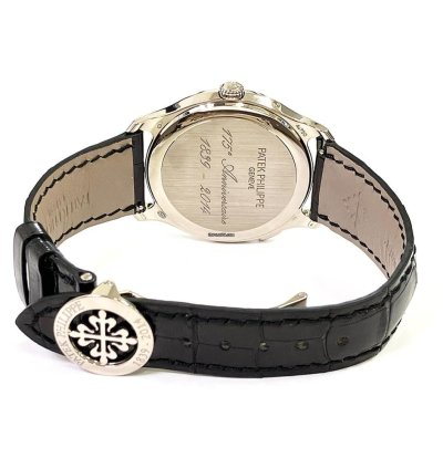 Patek Philippe World Time 5575g-001 White Gold With Black Leather Watch Black Dial 2015