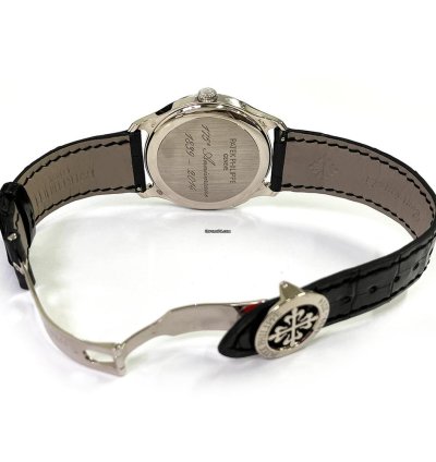 Patek Philippe World Time 5575g-001 White Gold With Black Leather Watch Black Dial 2015